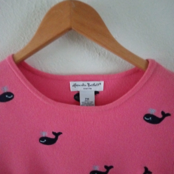 ALEXANDRA BARTLET All Cotton Knit Whale 🐋 Sweater | PM - Picture 3 of 6